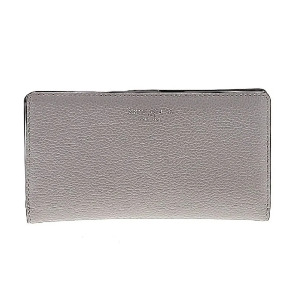Kate spade Gray with red interior Leather Wallet